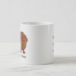 Schattige Kleine Koffieboon Die Zijn Best Doet Koffiemok