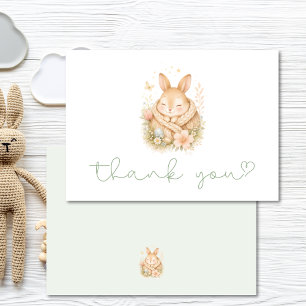Schattige Kleine Konijn Baby Shower Bedankt