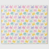 Schattige Kleine Krabben roze lila geel mint crème Cadeaupapier (Vlak)