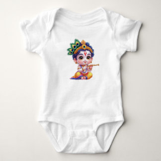 Schattige Kleine Krishna Baby Kunst Outfit – Hindo Romper