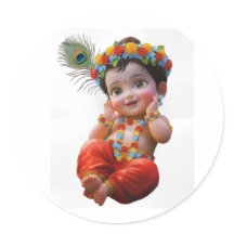 Schattige Kleine Krishna Traditionele Indiase Kuns