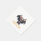 Schattige kleine lachende vleermuis servet (Hoek)