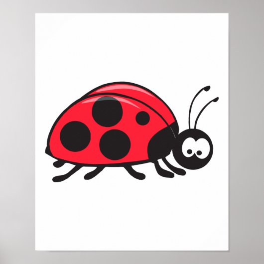 schattige kleine ladybug poster (Voorkant)