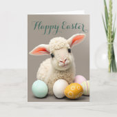 Schattige kleine lampjes met Paasdag-Kaart Feestdagen Kaart (Voorkant)