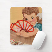 schattige kleine meisjeskaarten muismat (Met muis)