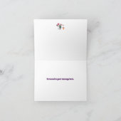 Schattige Kleine Muis met Bloemen Bedankkaart (Binnen)