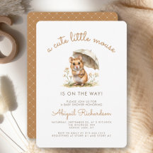 Schattige Kleine Muis Neutrale Baby Shower