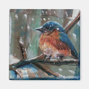 Schattige kleine oostelijke Bluebird Song Bird Magneet