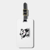 schattige kleine panda bagagelabel (Voorkant verticaal)