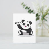 schattige kleine panda briefkaart (Staand voorkant)