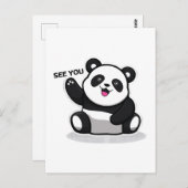 schattige kleine panda briefkaart (Voorkant / Achterkant)
