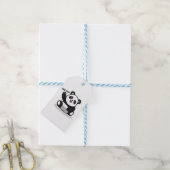 schattige kleine panda cadeaulabel (Met Touw)