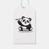 schattige kleine panda cadeaulabel (Achterkant)
