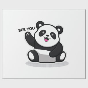 schattige kleine panda cadeaupapier