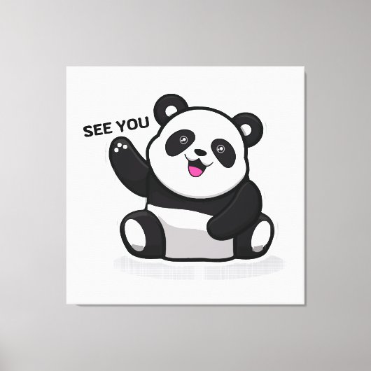 schattige kleine panda canvas afdruk (Voorkant)
