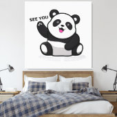 schattige kleine panda canvas afdruk (Insitu (Slaapkamer))