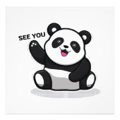 schattige kleine panda foto afdruk (Voorkant)