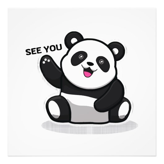 schattige kleine panda foto afdruk (Voorkant)