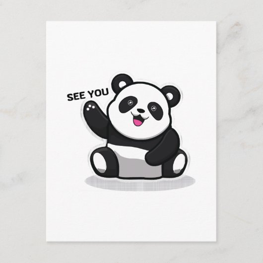 schattige kleine panda informatiekaartje (Voorkant)