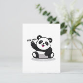 schattige kleine panda informatiekaartje (Staand voorkant)