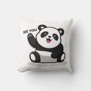 schattige kleine panda kussen