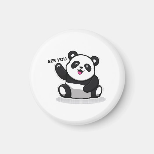 schattige kleine panda magneet (Voorkant)
