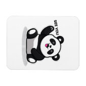 schattige kleine panda magneet (Horizontaal)