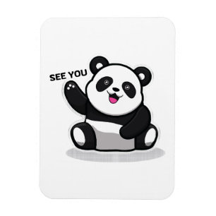 schattige kleine panda magneet
