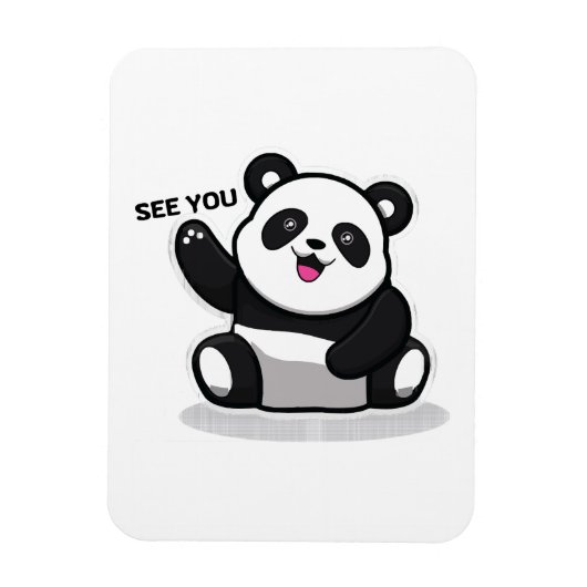 schattige kleine panda magneet (Verticaal)