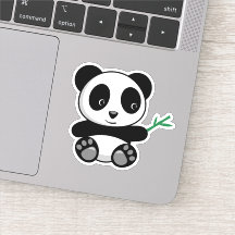 Schattige Kleine Panda met een Bamboestok
