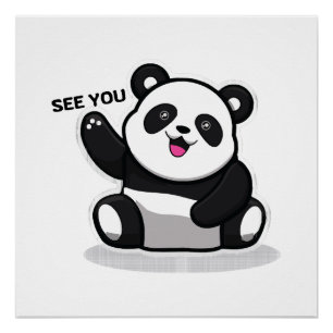 schattige kleine panda perfect poster