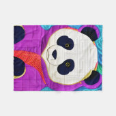 Schattige kleine panda - Quilt-like design Fleece Deken (Voorkant (Horizontaal))