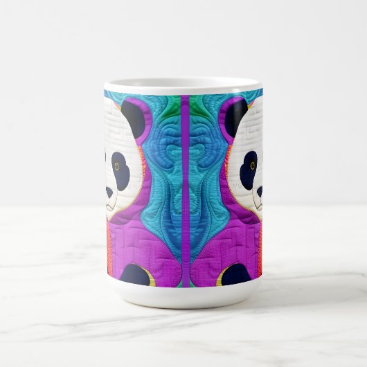 Schattige kleine panda - Quilt-like design Koffiemok (Center)