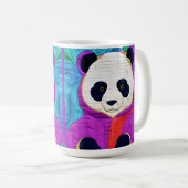Schattige kleine panda - Quilt-like design Koffiemok (Voorkant rechts)