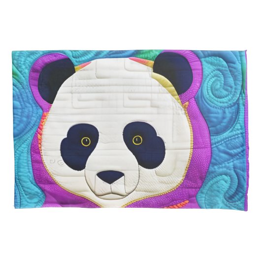 Schattige kleine panda - Quilt-like design Kussensloop (Voorkant)