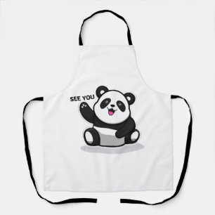schattige kleine panda schort