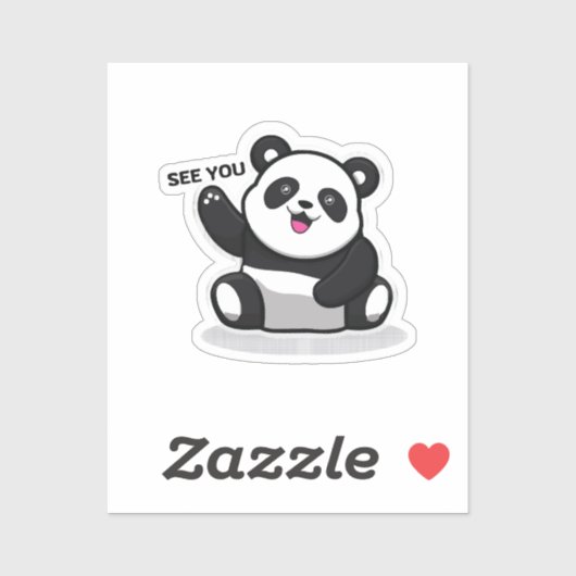 schattige kleine panda sticker (Vel)