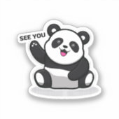 schattige kleine panda sticker (Voorkant)