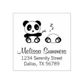 Schattige Kleine Panda's Adres Rubberstempel (Afrduk)