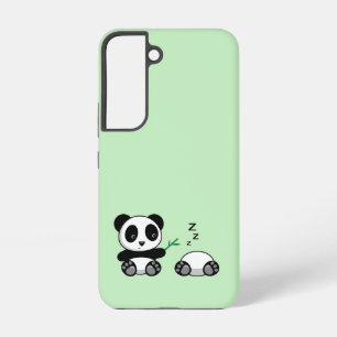 Schattige Kleine Pandas op Groen Samsung Galaxy Hoesje