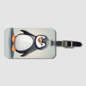 Schattige kleine pinguïn bagagelabel (Voorkant (horizontaal))