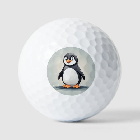 Schattige kleine pinguïn golfballen (Voorkant)