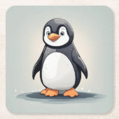 Schattige kleine pinguïn kartonnen onderzetters (Voorkant)