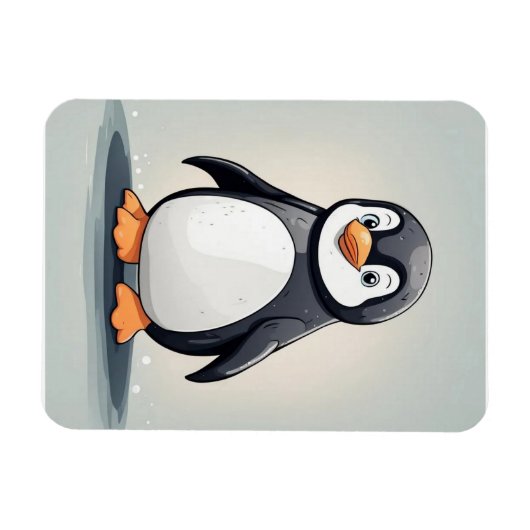 Schattige kleine pinguïn magneet (Horizontaal)