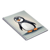 Schattige kleine pinguïn notitieboek (Rechterzijde)