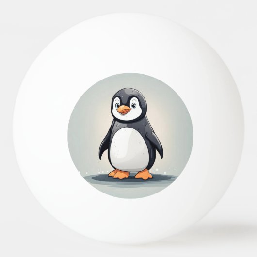 Schattige kleine pinguïn pingpongbal (Voorkant)