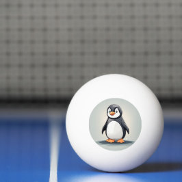 Schattige kleine pinguïn pingpongbal