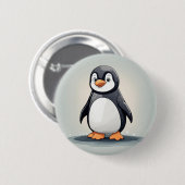 Schattige kleine pinguïn ronde button 5,7 cm (Voorkant /achterkant)