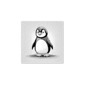 Schattige kleine pinguïn rubberstempel (Afrduk)