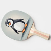 Schattige kleine pinguïn tafeltennisbatje (Zijkant)